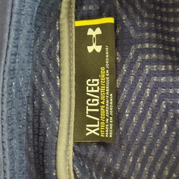 Men's Under Armour ColdGear 1/4 Zip Mock Neck Navy / Gray Pullover Size XL - Picture 5 of 7
